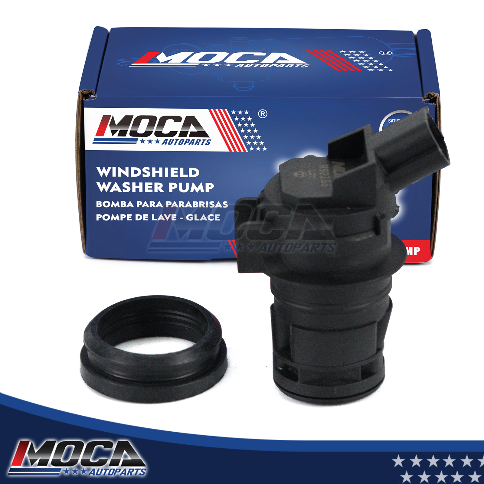 MOCA Windshield Washer Pump 174166 - Fits 2008-2022 Dodge Challenger/Charger, 2017-2022 Chrysler 300